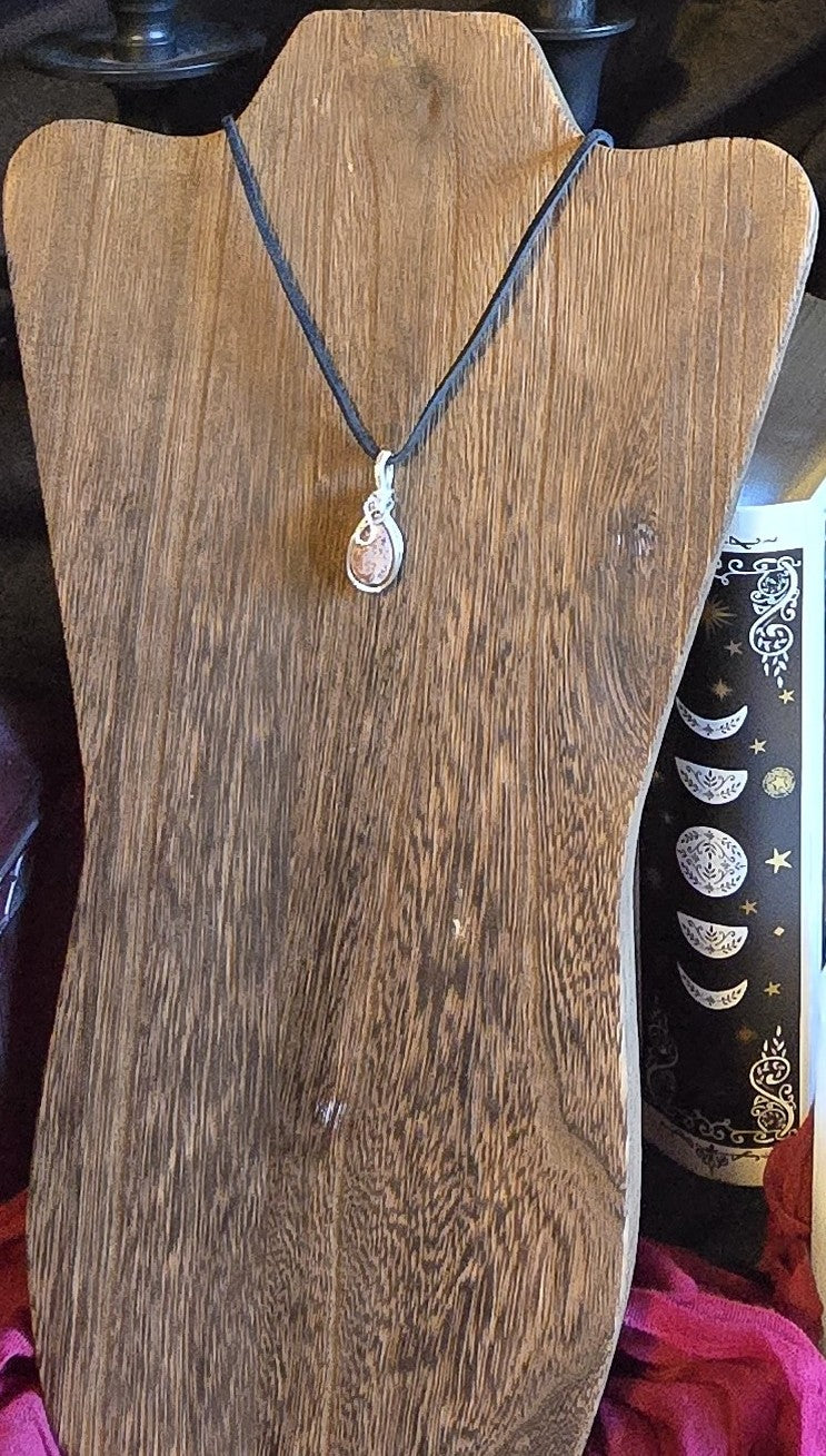 Calm Embrace - Cantera Mexican Fire Opal Pendant