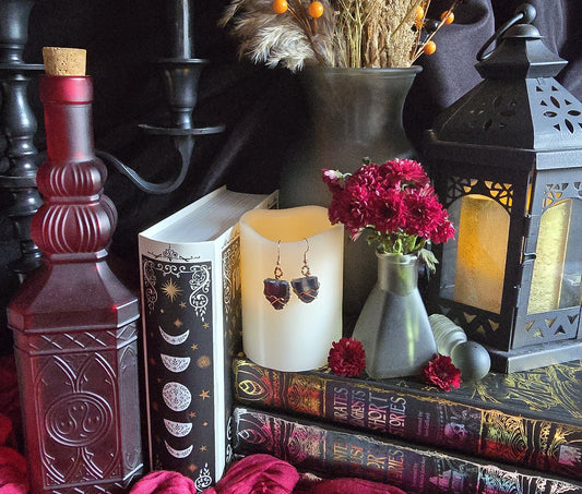 Overcoming Dyed Agate Slice Earrings